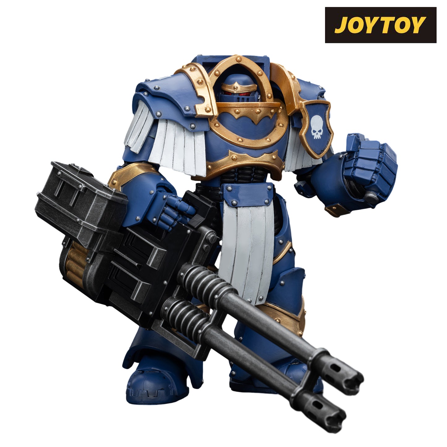 JoyToy Warhammer The Horus Heresy Action Figure - Ultramarines Cataphractii Terminator Squad Terminator with Reaper Autocannon (1/18 Scale) Preorder