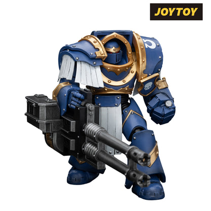 JoyToy Warhammer The Horus Heresy Action Figure - Ultramarines Cataphractii Terminator Squad Terminator with Reaper Autocannon (1/18 Scale) Preorder