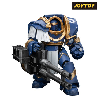 JoyToy Warhammer The Horus Heresy Action Figure - Ultramarines  Cataphractii Terminator Squad  Terminator with Reaper Autocannon (1/18 Scale) Preorder