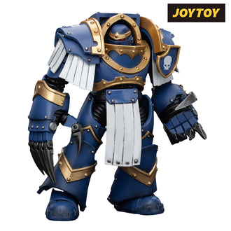 JoyToy Warhammer The Horus Heresy Action Figure - Ultramarines  Cataphractii Terminator Squad  Terminator with Lightning Claws (1/18 Scale) Preorder