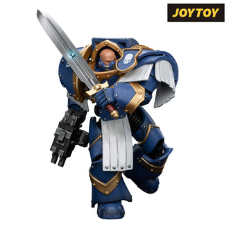 JoyToy Warhammer The Horus Heresy Action Figure - Ultramarines  Cataphractii Terminator Squad  Sergeant with Power Sword (1/18 Scale) Preorder