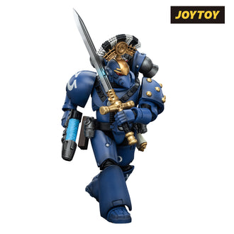 JoyToy Warhammer The Horus Heresy Action Figure - Ultramarines, Legion MkVI Tactical Squad, Sergeant with Plasma Pistol and Power Sword (1/18 Scale) Preorder