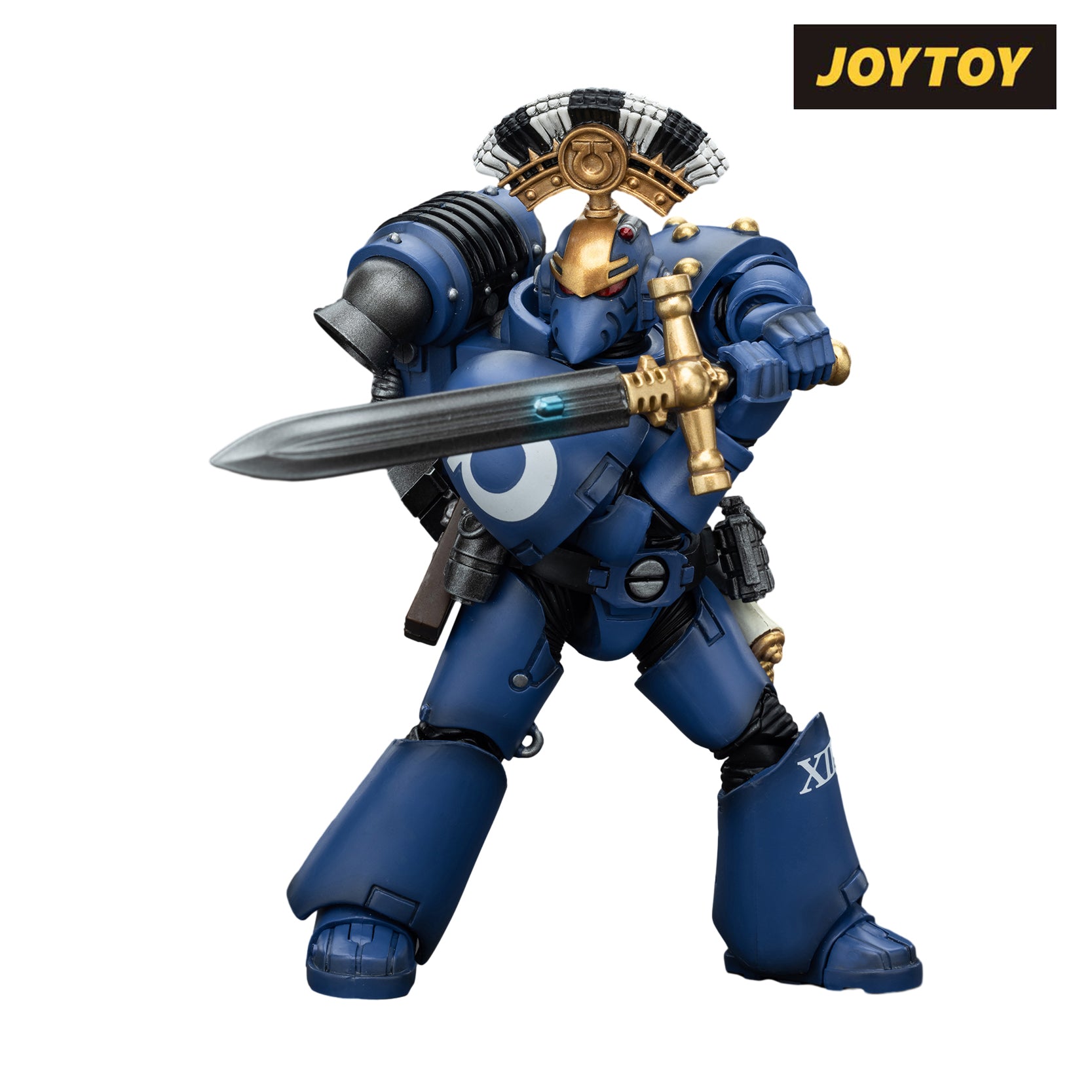 JOYTOY Warhammer 30k Action Figure - Mille Figli Sergente Tattico MKIV Con Pugno Energetico, Scala 1:18 (11,9 Cm)