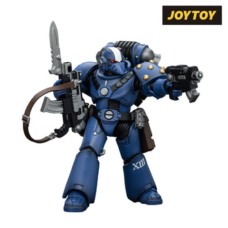 JoyToy Warhammer The Horus Heresy Action Figure - Ultramarines, Legion MkVI Tactical Squad, Sergeant with Plasma Pistol and Power Sword (1/18 Scale)