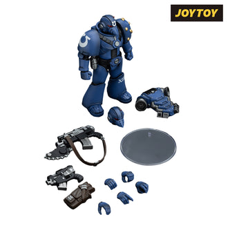 JoyToy Warhammer The Horus Heresy Action Figure - Ultramarines, Legion MkVI Tactical Squad, Legionary with Bolter & Chainblade (1/18 Scale)