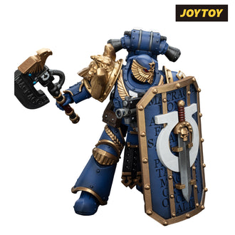 JoyToy Warhammer The Horus Heresy Action Figure - Ultramarines, Invictarus Suzerain #1 with Bolt Pistol, Legatine Axe and Argyrum Pattern Boarding Shield (1/18 Scale) Preorder