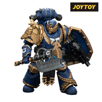 JoyToy Warhammer The Horus Heresy Action Figure - Ultramarines, Invictarus Suzerain #1 with Bolt Pistol, Legatine Axe and Argyrum Pattern Boarding Shield (1/18 Scale) Preorder