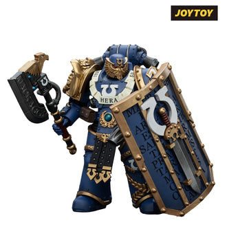 JoyToy Warhammer The Horus Heresy Action Figure - Ultramarines, Invictarus Suzerain #3 with Plasma Pistol, Legatine Axe and Argyrum Pattern Boarding Shield (1/18 Scale) Preorder