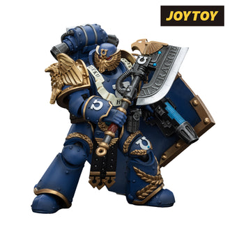 JoyToy Warhammer The Horus Heresy Action Figure - Ultramarines, Invictarus Suzerain #3 with Plasma Pistol, Legatine Axe and Argyrum Pattern Boarding Shield (1/18 Scale) Preorder