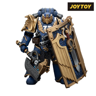 JoyToy Warhammer The Horus Heresy Action Figure - Ultramarines, Invictarus Suzerain #5 with Bolt Pistol, Legatine Axe and Argyrum Pattern Boarding Shield (1/18 Scale)