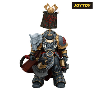 JoyToy Warhammer The Horus Heresy Action Figure - Space Wolves, Legion Praetor with Power Sword & Combat Shield (1/18 Scale) Preorder