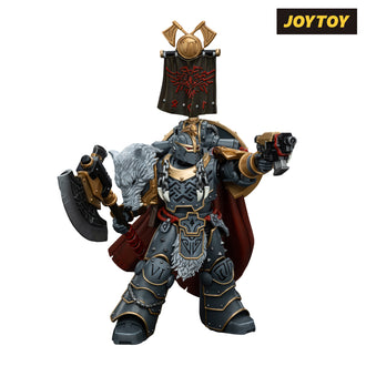 JoyToy Warhammer The Horus Heresy Action Figure - Space Wolves, Legion Praetor with Power Sword & Combat Shield (1/18 Scale)