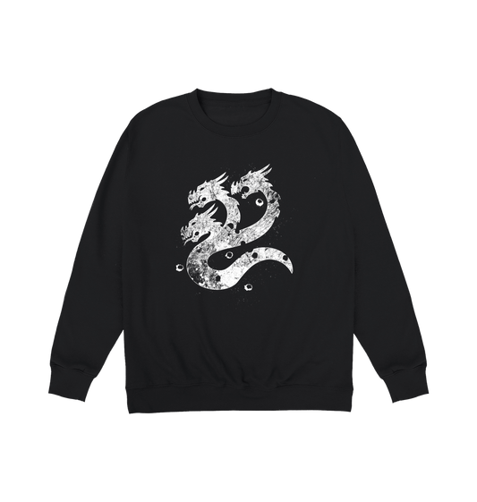 Deep Black Printed Sweater