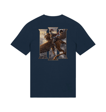 French Navy Printed T-shirt Back