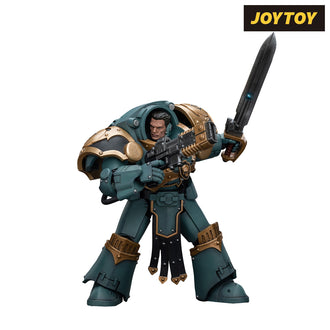 JoyToy Warhammer The Horus Heresy Action Figure - Sons of Horus Tartaros Terminator Squad Sergeant with Volkite Charger and Power Sword (1/18 Scale) Preorder