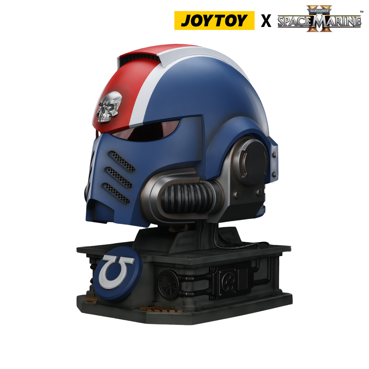 JoyToy Warhammer 40,000: Space Marine 2 Lieutenant Titus’ Mk X Helmet With Stand (1:1 Scale)