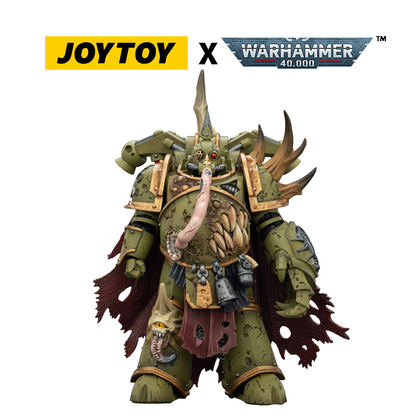 JOYTOY Warhammer 40,000 Action Figure - Death Guard, Plague Marine Champion with Plasma Pistol and Power Fist (1/18 Scale) Preorder