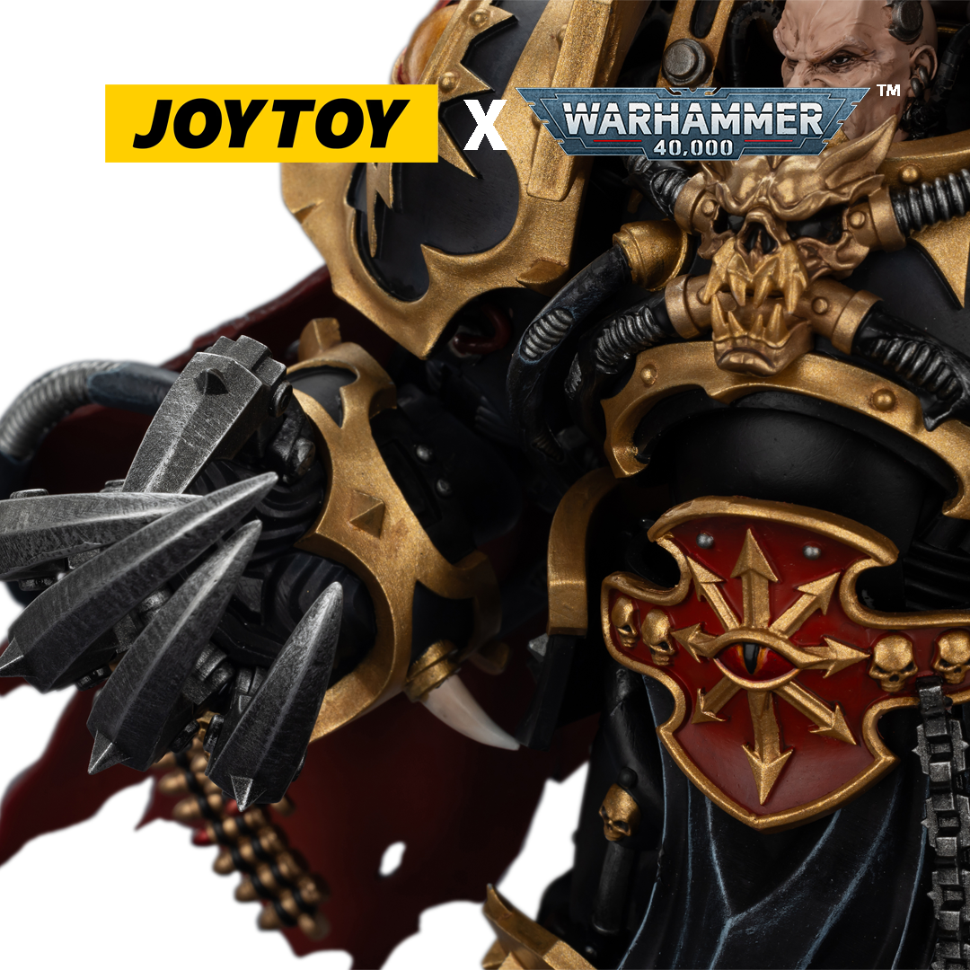 JoyToy Warhammer 40,000 Action Figure - Black Legion, Abaddon the Despoiler with Drach'nyen and the Talon of Horus (1/18 Scale) Preorder