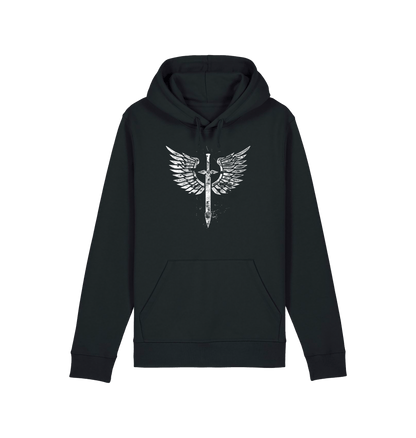 Black Printed Hoody Front