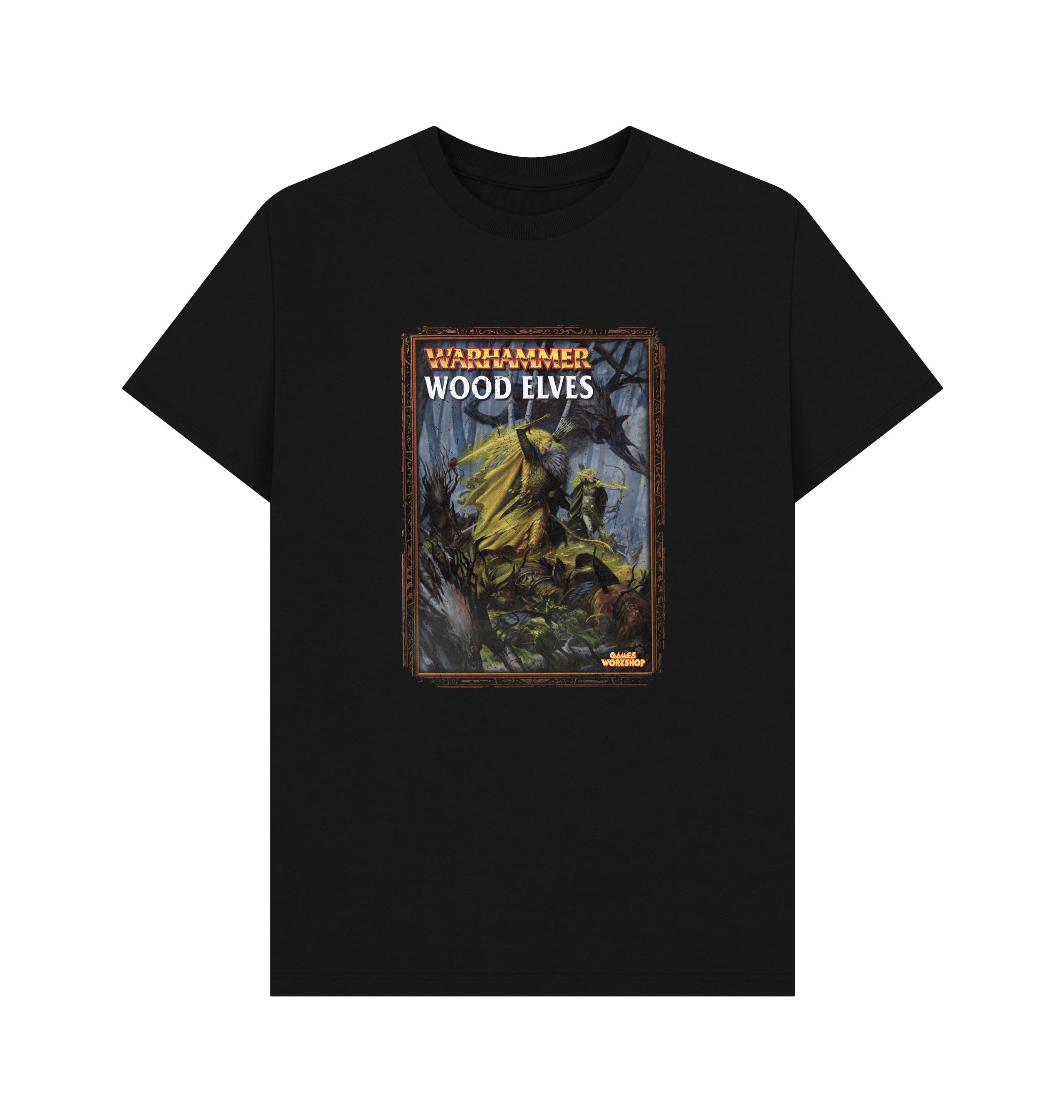 Black Warhammer Fantasy Battle 6th Edition - Wood Elves T Shirt