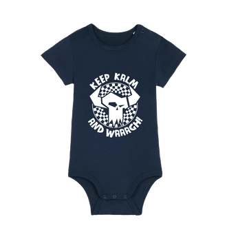 French Navy Printed baby grow