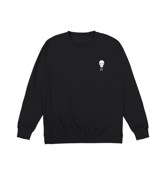 Deep Black Printed Sweater
