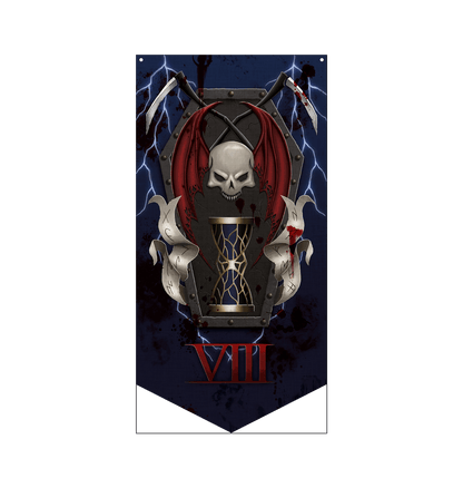 Black Stitching & Eye Lets Printed Banner Front