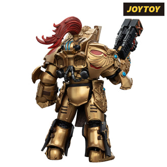 JoyToy Warhammer The Horus Heresy Action Figure - Legio Custodes, Aquilon Terminator Squad, Aquilon Terminator with Adrathic Destructor (1/18 Scale) Preorder