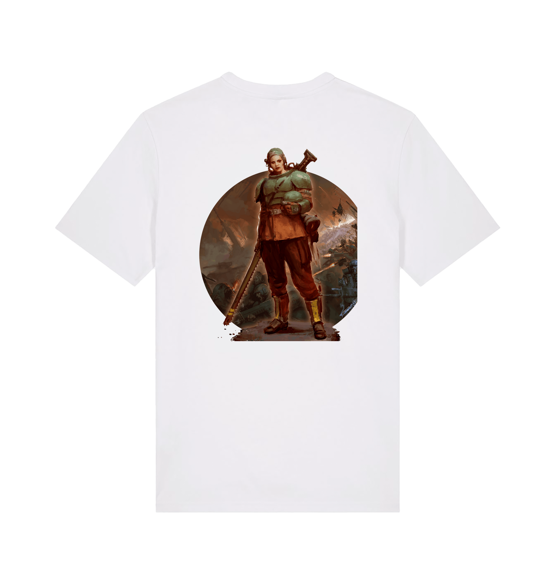 White Printed T-shirt Back