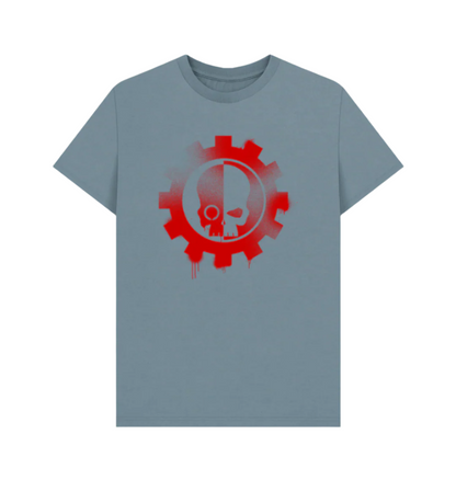 Stone Blue Adeptus Mechanicus Graffiti Insignia T Shirt