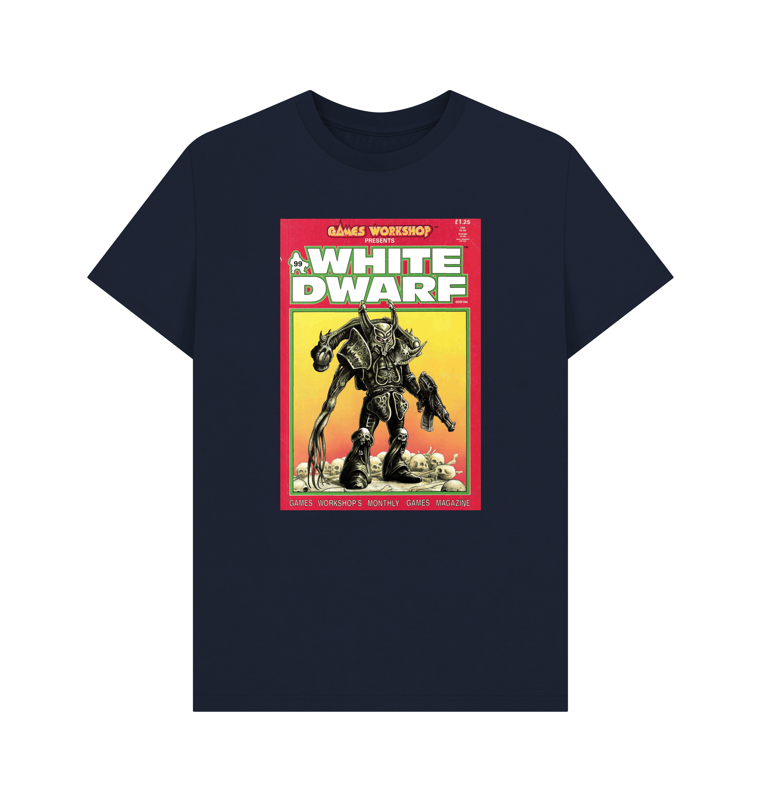 Navy Blue White Dwarf Issue 99 T Shirt
