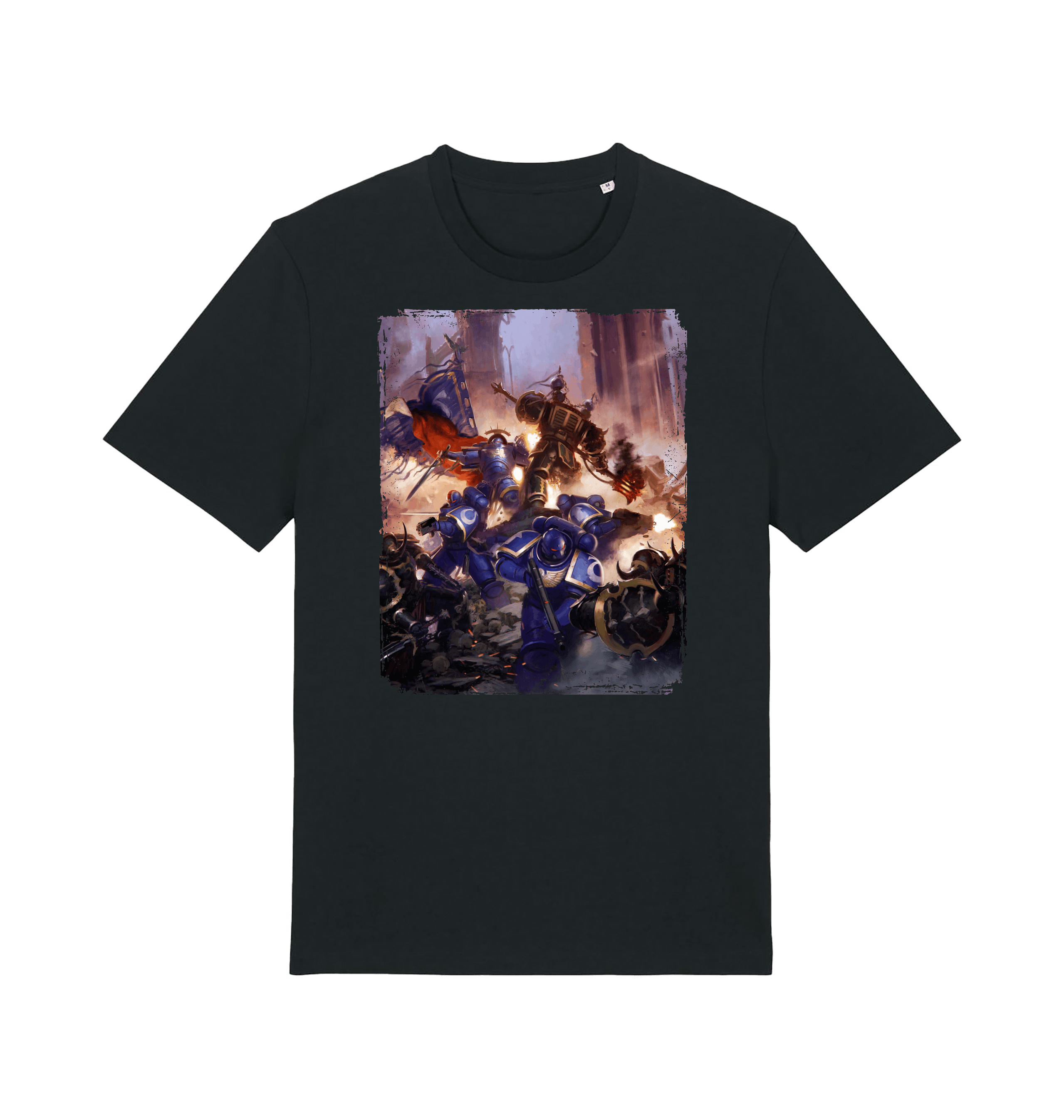 Black Printed T-shirt Front