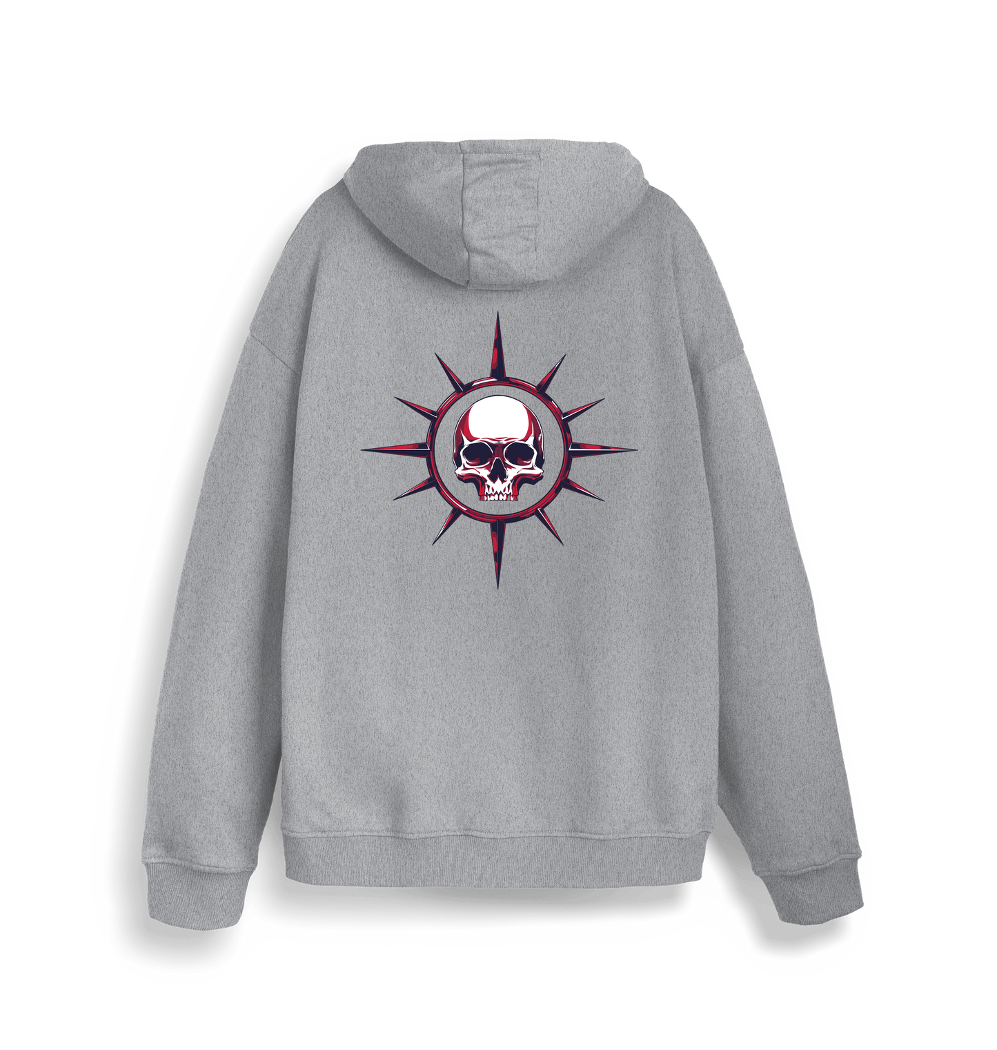 Heather Grey Printed Sweater Back