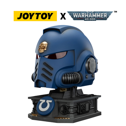JoyToy Warhammer 40,000: Ultramarines Captain Mk X Helmet and Display Stand (1/1 Scale) Preorder