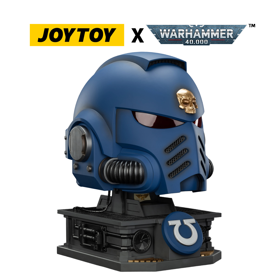 JoyToy Warhammer 40,000: Ultramarines Captain Mk X Helmet and Display Stand (1/1 Scale) Preorder