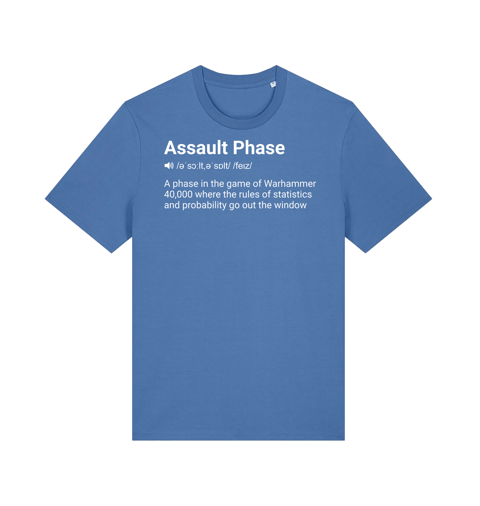 Bright Blue Printed T-shirt Front