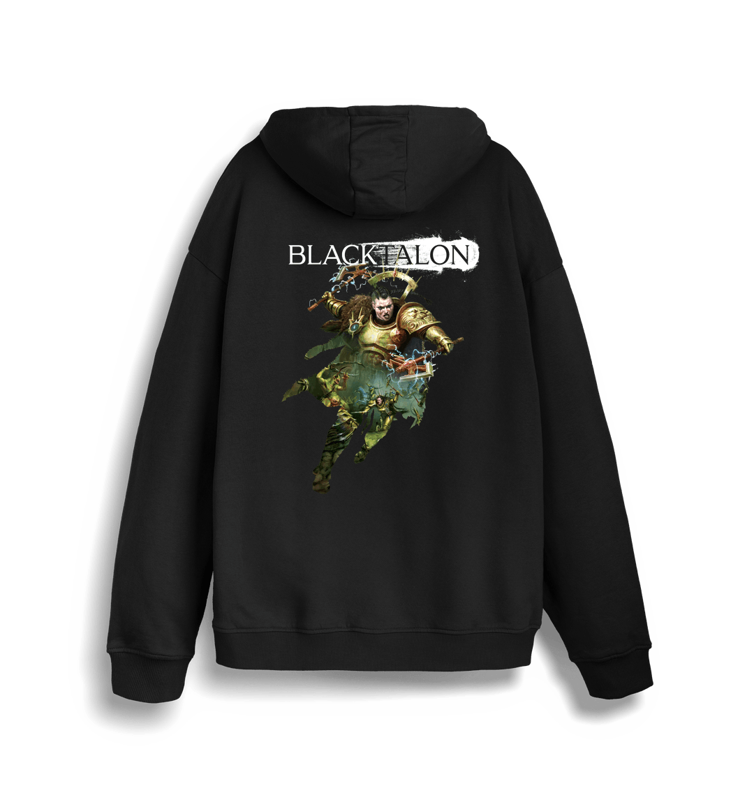 Black Printed Sweater Back