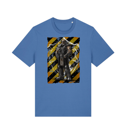 Bright Blue Printed T-shirt Front