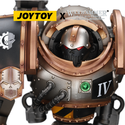 JoyToy Warhammer The Horus Heresy Action Figure - Iron Warriors, Iron Circle Domitar-Ferrum Class Battle-automata with Karceri Battle Shield and Graviton Crusher (1/18 Scale) Preorder