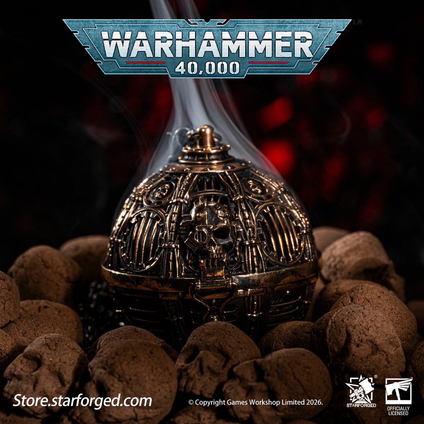 Starforged Warhammer 40,000 Adeptus Mechanicus Thurible with Stainless Steel Chain