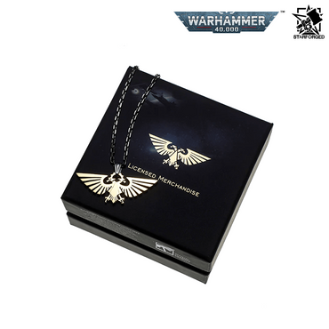 Starforged Warhammer 40,000 Imperial Aquila Stainless Steel Necklace Gold Plated Pendant