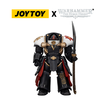 JoyToy Warhammer The Horus Heresy Action Figure - White Scars, Ebon Keshig Kharash 1 with Power Glaive (1/18 Scale) Preorder