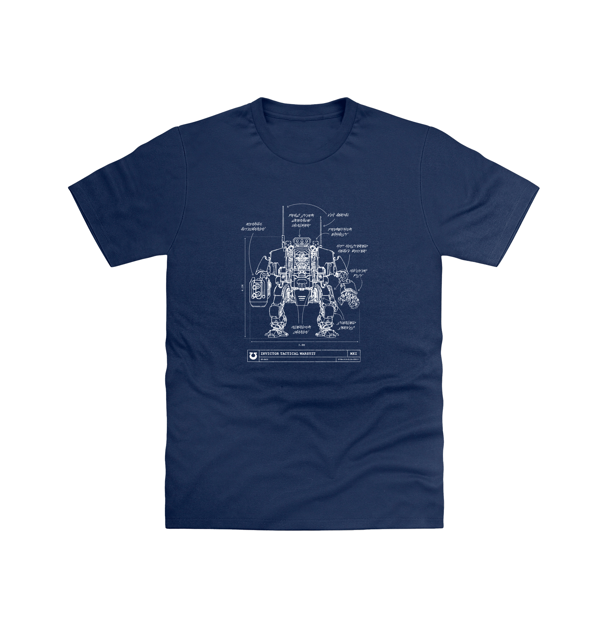 Navy Ultramarines Invictor Warsuit T Shirt