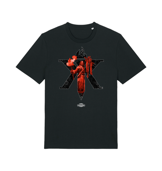Black Printed T-shirt Front
