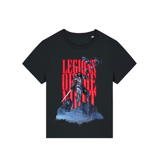 Black Printed T-shirt Front