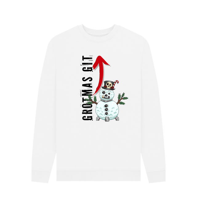 White Red Gobbo Grotmas Git Xmas Sweatshirt