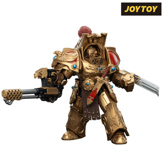 JoyToy Warhammer The Horus Heresy Action Figure - Legio Custodes, Aquilon Terminator Squad, Aquilon Terminator with Infernus Firepike (1/18 Scale) Preorder