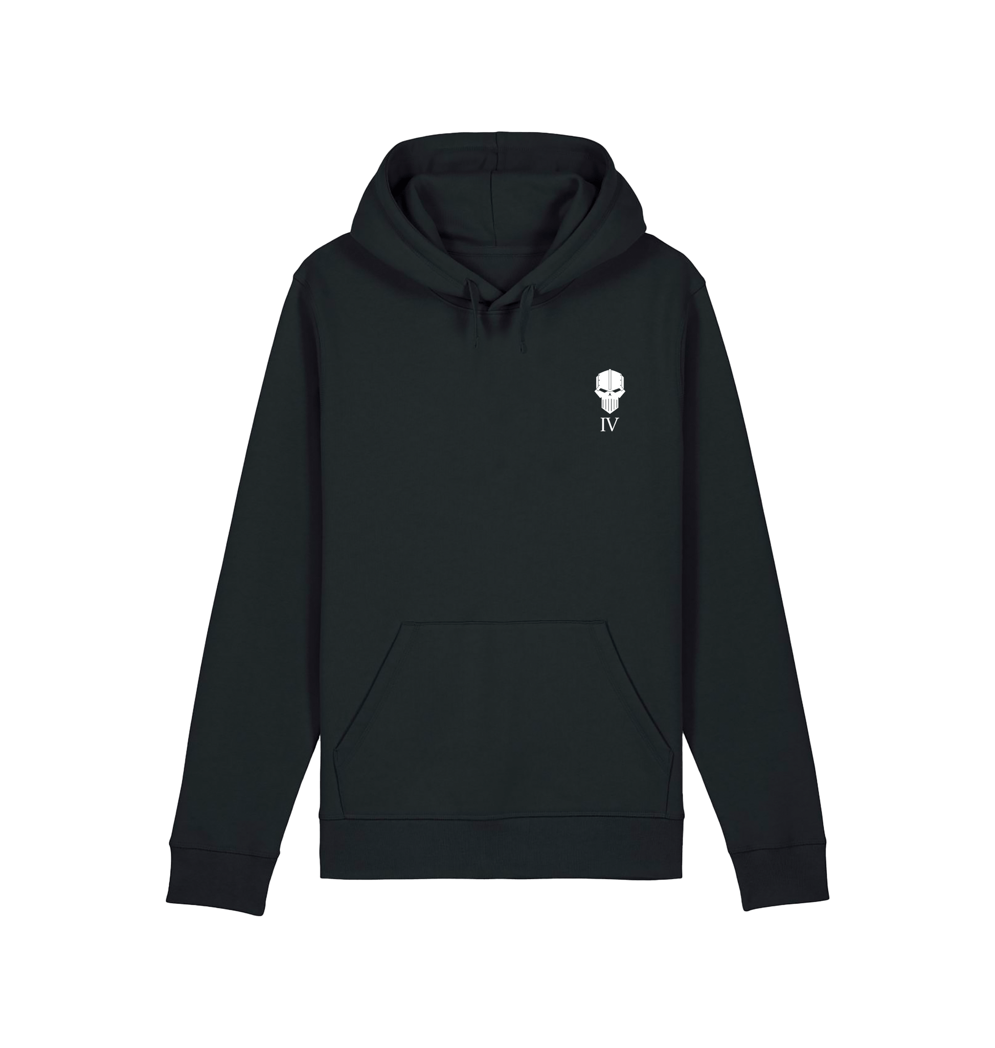 Black Printed Hoody Front