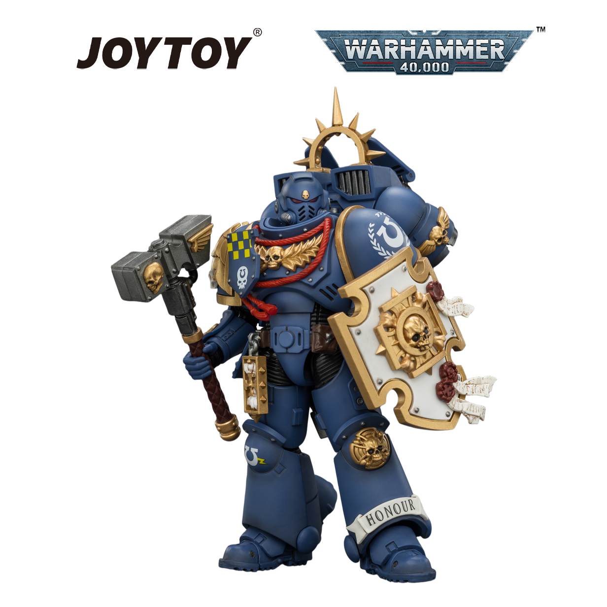 JOYTOY Warhammer 40,000 - Ultramarines, Captain with Jump Pack and Relic Shield (1/18 Scale) Preorder