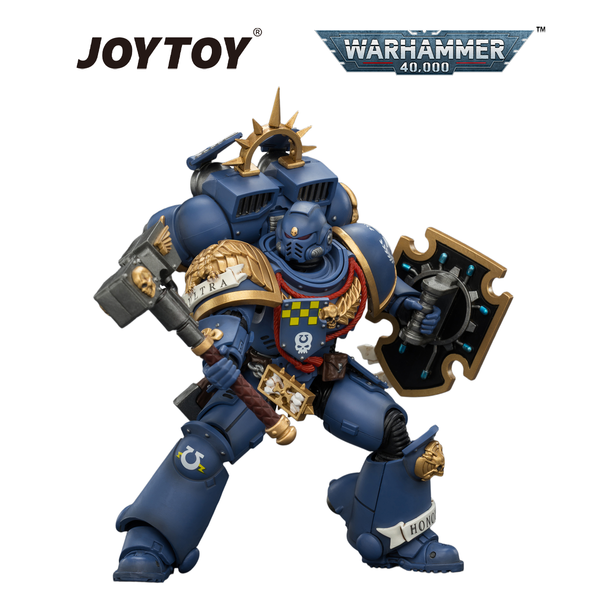 JOYTOY Warhammer 40,000 - Ultramarines, Captain with Jump Pack and Relic Shield (1/18 Scale) Preorder